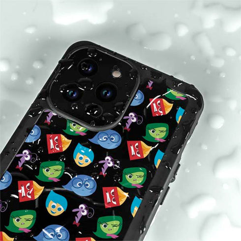 Disney Inside Out Character Pattern iPhone 15 Pro Waterproof Case